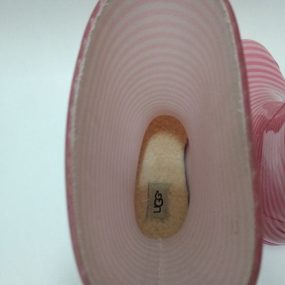 Ugg Raana Pink Striped Rain boots - Picture 3 of 8